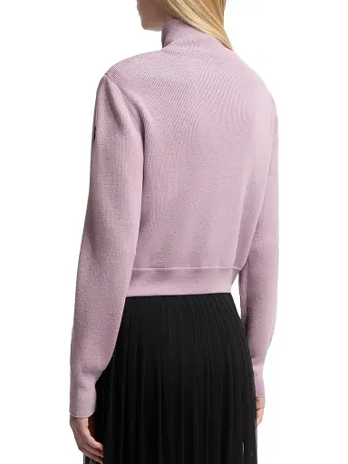 Moncler Women's Down Filled Cardigan in Wool - Dusty Pink | Thumbnail 3 Moncler Women's Down Filled Cardigan in Wool - Dusty Pink | Thumbnail 3