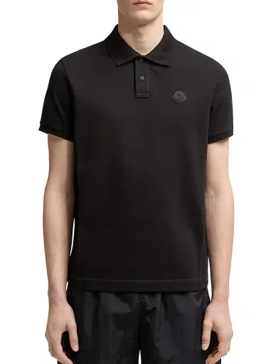 Moncler Men's Polo Shirt in Cotton Piquet - Black - Size XXXL | Thumbnail 2 Moncler Men's Polo Shirt in Cotton Piquet - Black - Size XXXL | Thumbnail 2