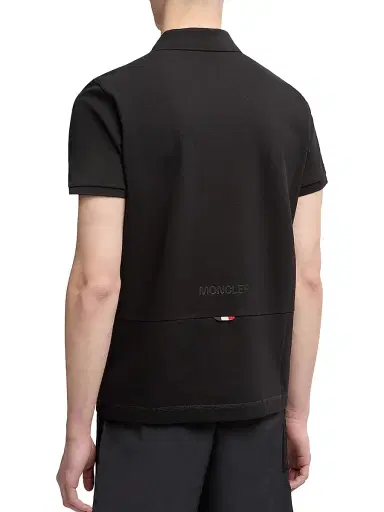 Moncler Men's Polo Shirt in Cotton Piquet - Black - Size XXXL | Thumbnail 3 Moncler Men's Polo Shirt in Cotton Piquet - Black - Size XXXL | Thumbnail 3