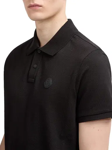 Moncler Men's Polo Shirt in Cotton Piquet - Black - Size XXXL | Thumbnail 4 Moncler Men's Polo Shirt in Cotton Piquet - Black - Size XXXL | Thumbnail 4