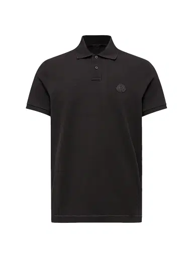 Moncler Men's Polo Shirt in Cotton Piquet - Black - Size XXXL | Thumbnail 1 Moncler Men's Polo Shirt in Cotton Piquet - Black - Size XXXL | Thumbnail 1