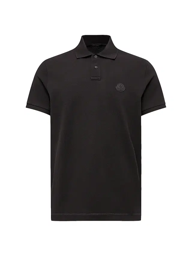 Moncler Men's Polo Shirt in Cotton Piquet - Black