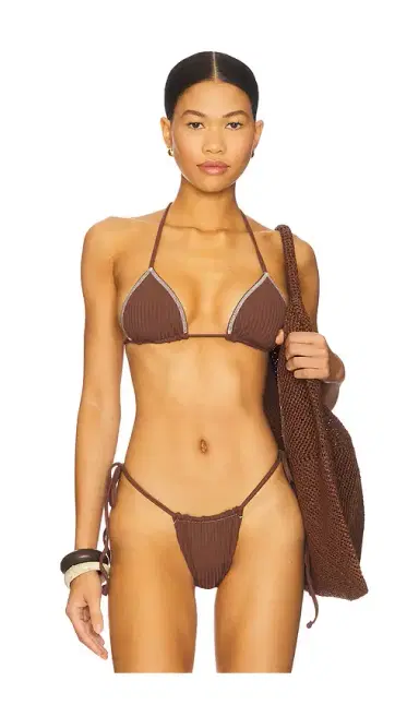 Frankies Bikinis Nick Ribbed Bikini Top | Thumbnail 1