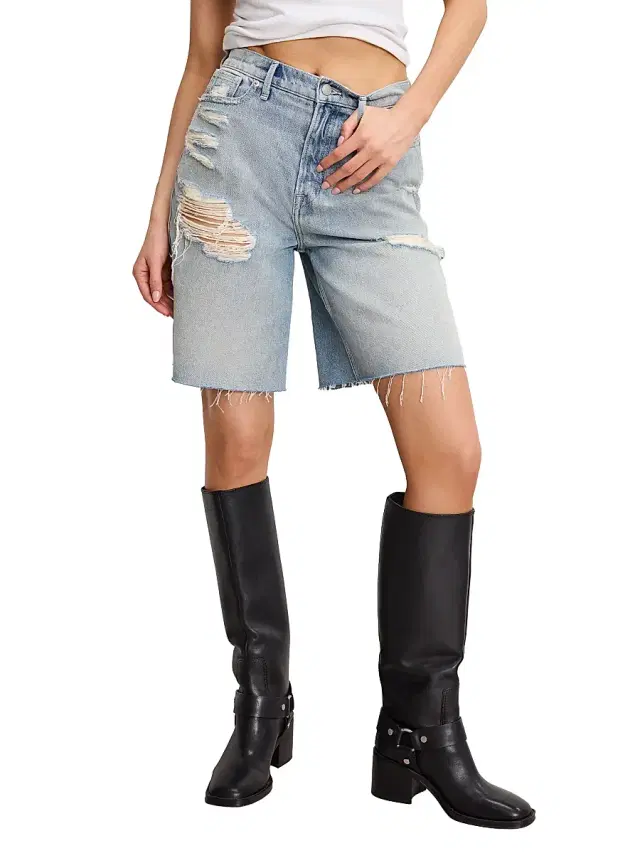 Good American Women's Good Extreme Barrel Shorts - Indigo