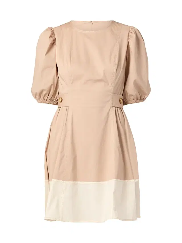 Shoshanna Women's Royce Puff-Sleeve Cotton Minidress - Light Taupe