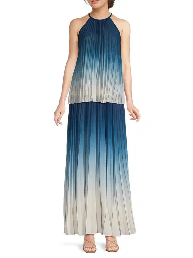 Ungaro Women's Lila Ombré Maxi Skirt - Cosmic Blue Ombre | Thumbnail 2