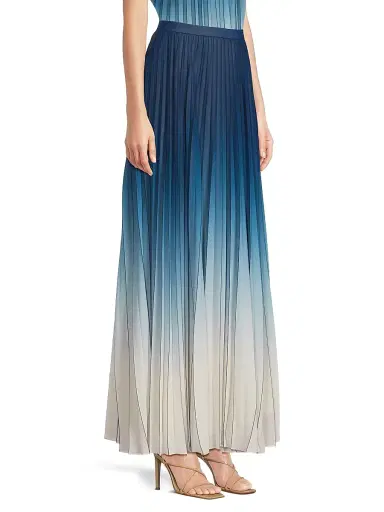 Ungaro Women's Lila Ombré Maxi Skirt - Cosmic Blue Ombre | Thumbnail 4