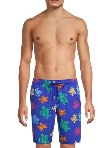 Vilebrequin Men's Tortue Printed Stretch Swim Shorts - Marrakech - Size XL | Thumbnail 3