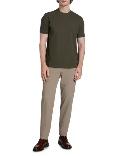 Emporio Armani Men's Chevron Stitch Cotton T-Shirt - Fancy Grey | Thumbnail 2