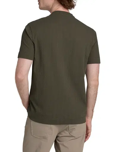 Emporio Armani Men's Chevron Stitch Cotton T-Shirt - Fancy Grey | Thumbnail 5