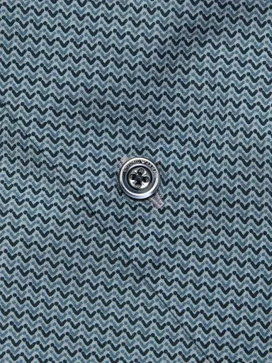 Emporio Armani Men's Woven Cotton Sport Shirt - Light Blue - Size Medium | Thumbnail 7