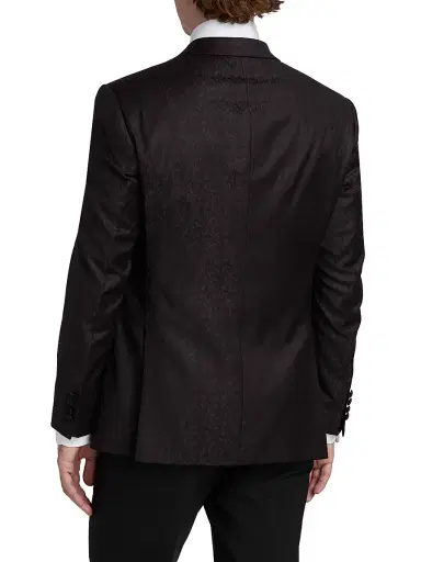 Emporio Armani Men's Jacquard Wool Dinner Jacket - Black Beauty | Thumbnail 5