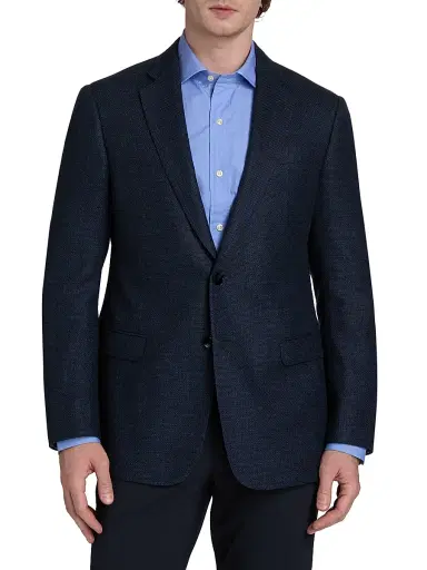 Giorgio Armani Men's Textured Wool-Blend Sportcoat - Blue - Size 44 | Thumbnail 3 Giorgio Armani Men's Textured Wool-Blend Sportcoat - Blue - Size 44 | Thumbnail 3