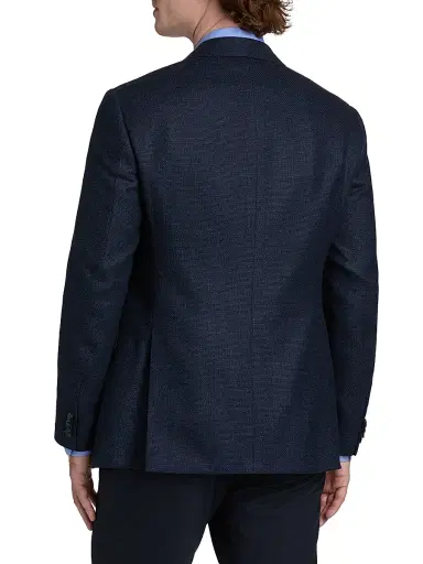 Giorgio Armani Men's Textured Wool-Blend Sportcoat - Blue - Size 44 | Thumbnail 5 Giorgio Armani Men's Textured Wool-Blend Sportcoat - Blue - Size 44 | Thumbnail 5