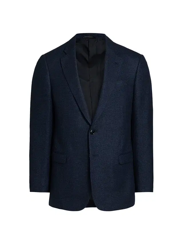 Giorgio Armani Men's Textured Wool-Blend Sportcoat - Blue