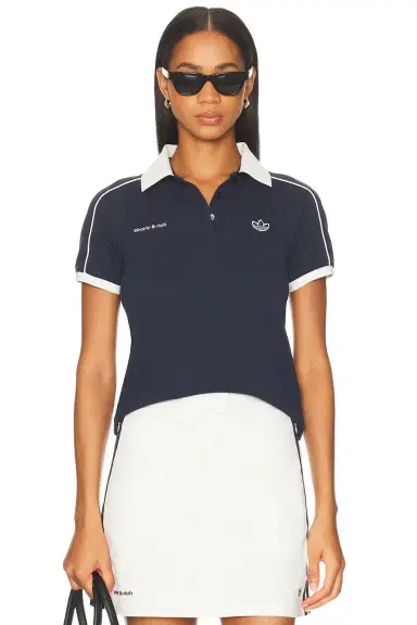 adidas Originals X Sporty & Rich Polo Tee | Thumbnail 1 adidas Originals X Sporty & Rich Polo Tee | Thumbnail 1