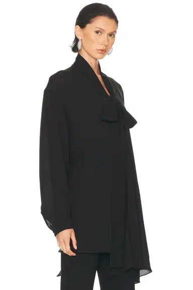 Balenciaga Washed Silk Georgette Top | Thumbnail 2