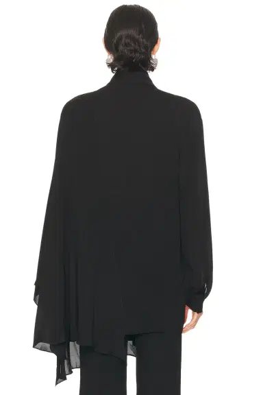 Balenciaga Washed Silk Georgette Top | Thumbnail 4