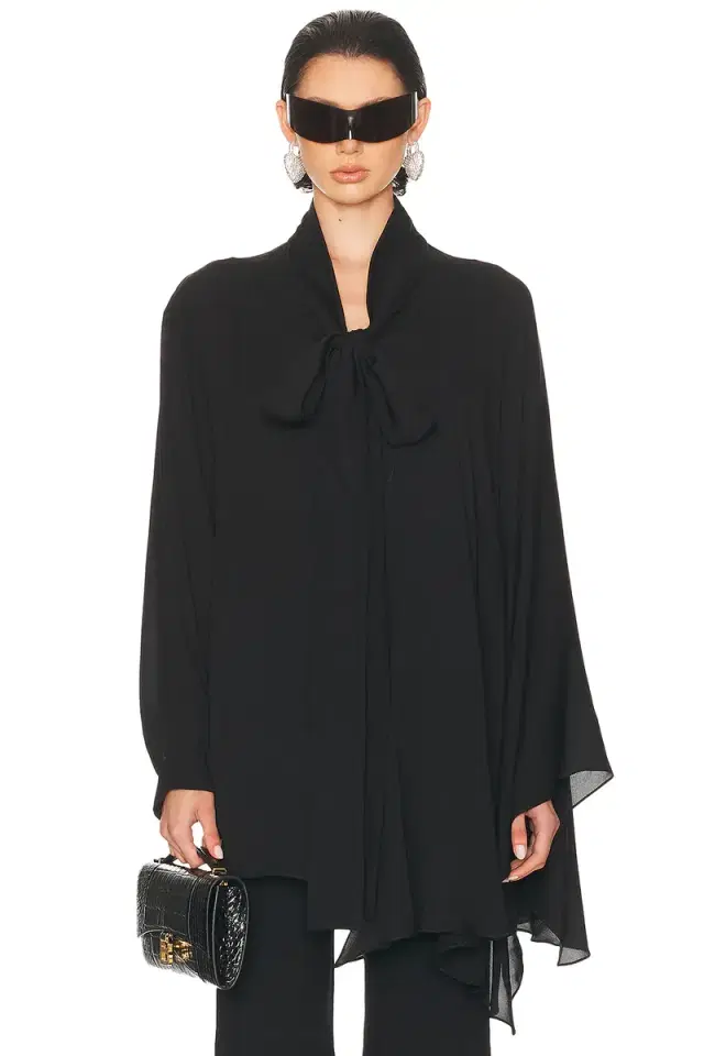 Balenciaga Washed Silk Georgette Top