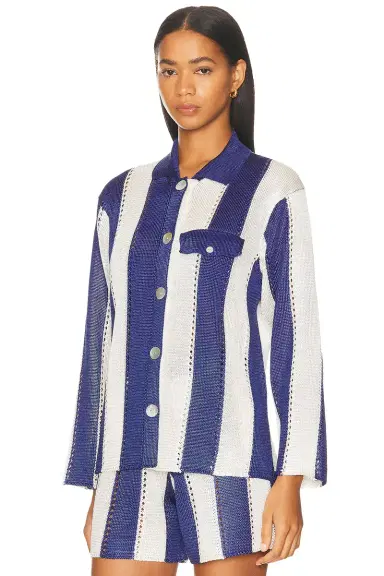 Calle Del Mar Cabana Stripe Long Sleeve Shirt | Thumbnail 2