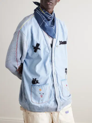 KAPITAL Fastcolor Printed Selvedge Cotton-Voile Bandana - Men | Thumbnail 2 KAPITAL Fastcolor Printed Selvedge Cotton-Voile Bandana - Men | Thumbnail 2