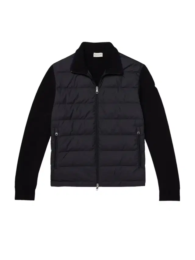 Logo-Appliquéd Quilted Shell-Panelled Cotton Down Cardigan - Men
