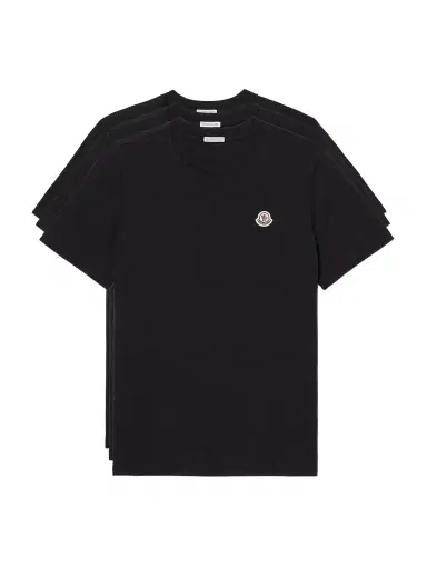 Moncler Three-Pack Logo-Appliquéd Cotton-Jersey T-Shirts - Men | Thumbnail 1