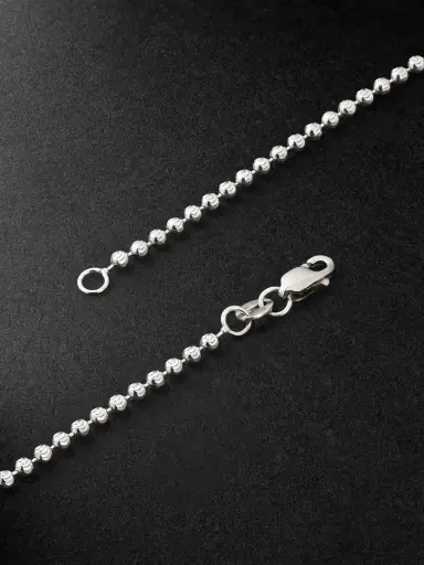 Greg Yuna Umlaut 18-Karat White Gold Diamond Ball Chain Necklace - Men | Thumbnail 3 Greg Yuna Umlaut 18-Karat White Gold Diamond Ball Chain Necklace - Men | Thumbnail 3