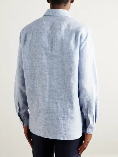 Loro Piana André Linen Half-Placket Shirt - Men | Thumbnail 4 Loro Piana André Linen Half-Placket Shirt - Men | Thumbnail 4