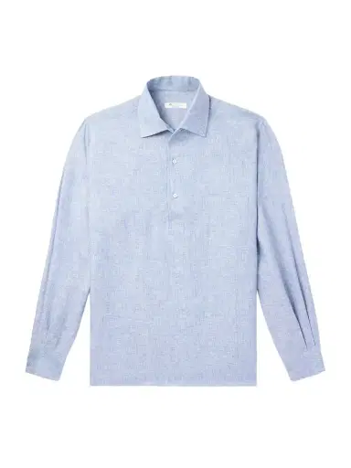 Loro Piana André Linen Half-Placket Shirt - Men | Thumbnail 1 Loro Piana André Linen Half-Placket Shirt - Men | Thumbnail 1