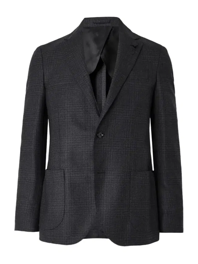Prince of Wales Checked Wool Suit Jacket - Men