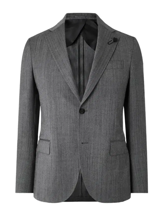 Virgin Wool-Blend Herringbone Suit Jacket - Men