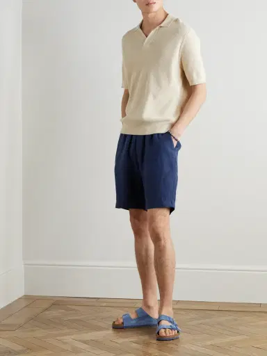 Sunspel Straight-Leg Linen Shorts - Men | Thumbnail 2