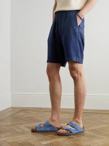 Sunspel Straight-Leg Linen Shorts - Men | Thumbnail 3