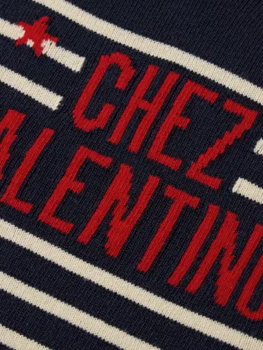 Valentino Garavani Logo-Intarsia Striped Virgin Wool Sweater - Men | Thumbnail 4 Valentino Garavani Logo-Intarsia Striped Virgin Wool Sweater - Men | Thumbnail 4