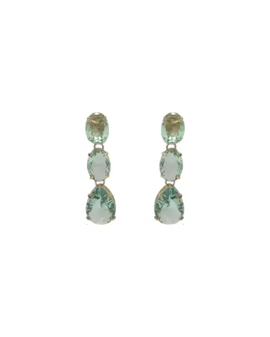 Wish Fine Jewelry 29.92ct Amethyst Tsavorita 18K Gold Earrings | Thumbnail 1