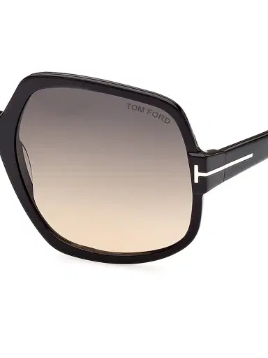 TOM FORD Women's 60MM Geometric Sunglasses - Shiny Black | Thumbnail 3