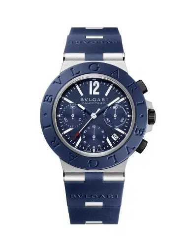 BVLGARI Women's Aluminum, Titanium & Rubber Chronograph Watch/41MM - Blue | Thumbnail 1 BVLGARI Women's Aluminum, Titanium & Rubber Chronograph Watch/41MM - Blue | Thumbnail 1