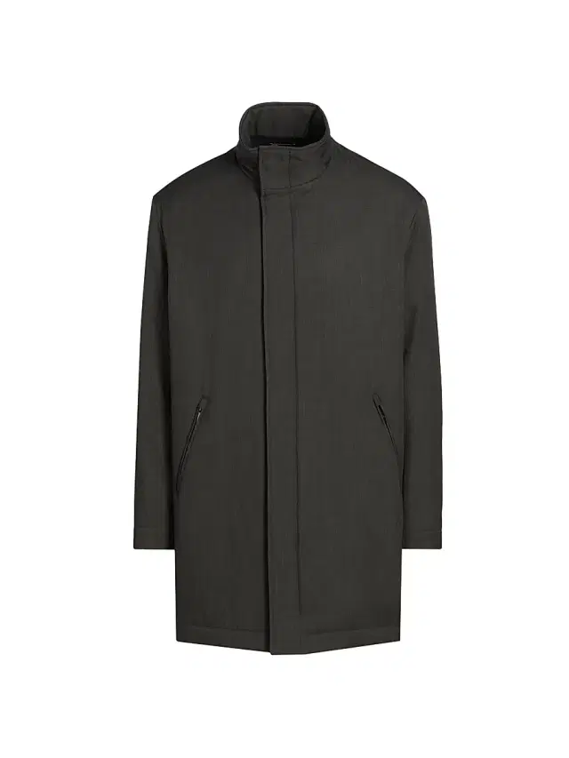 Emporio Armani Men's Caban Longline Coat - Grey