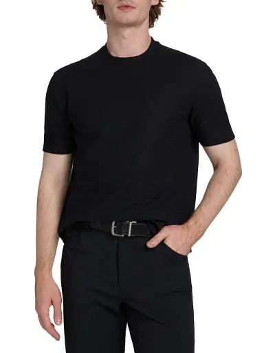Emporio Armani Men's Box Stitch Cotton T-Shirt - Fancy Blue | Thumbnail 3 Emporio Armani Men's Box Stitch Cotton T-Shirt - Fancy Blue | Thumbnail 3