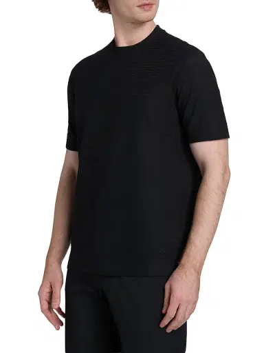 Emporio Armani Men's Box Stitch Cotton T-Shirt - Fancy Blue | Thumbnail 4 Emporio Armani Men's Box Stitch Cotton T-Shirt - Fancy Blue | Thumbnail 4