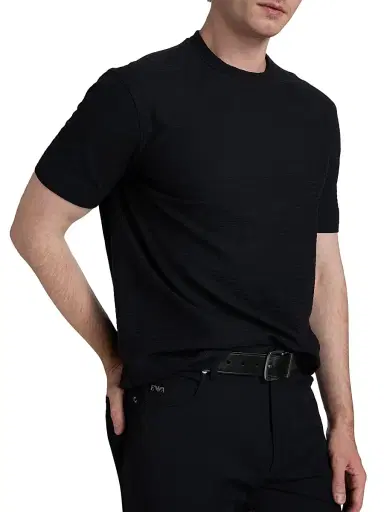 Emporio Armani Men's Box Stitch Cotton T-Shirt - Fancy Blue | Thumbnail 6 Emporio Armani Men's Box Stitch Cotton T-Shirt - Fancy Blue | Thumbnail 6