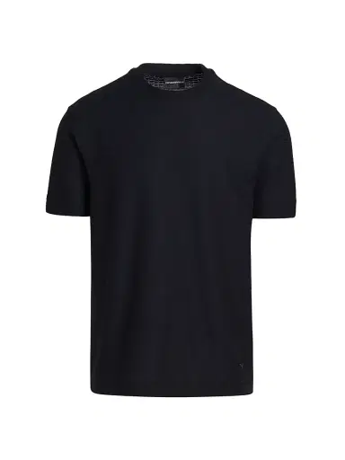Emporio Armani Men's Box Stitch Cotton T-Shirt - Fancy Blue | Thumbnail 1 Emporio Armani Men's Box Stitch Cotton T-Shirt - Fancy Blue | Thumbnail 1