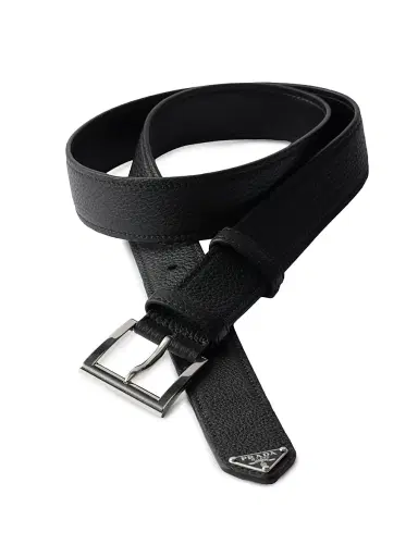 Prada Men's Leather Belt - Grey | Thumbnail 3