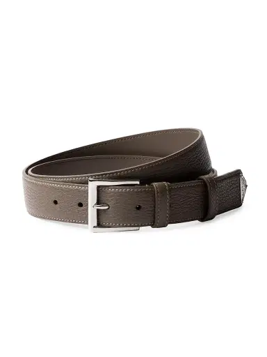 Prada Men's Leather Belt - Grey | Thumbnail 4