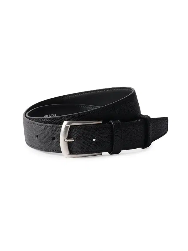Men's Saffiano Leather Belt - Black