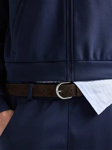 Prada Men's Suede Belt - Brown | Thumbnail 2