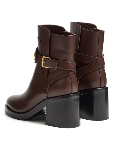 Valentino Garavani Women's VLogo Signature Calfskin Ankle 70MM Boots - Fondant | Thumbnail 3 Valentino Garavani Women's VLogo Signature Calfskin Ankle 70MM Boots - Fondant | Thumbnail 3