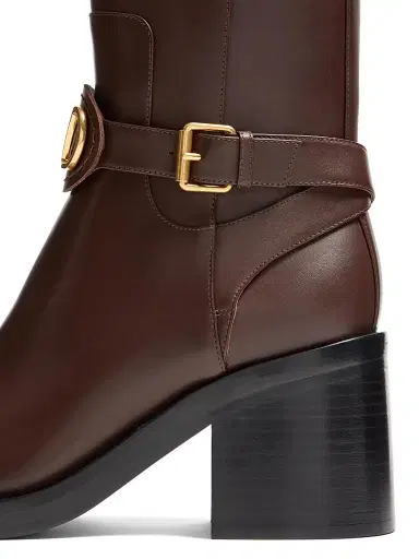 Valentino Garavani Women's VLogo Signature Calfskin Ankle 70MM Boots - Fondant | Thumbnail 6 Valentino Garavani Women's VLogo Signature Calfskin Ankle 70MM Boots - Fondant | Thumbnail 6