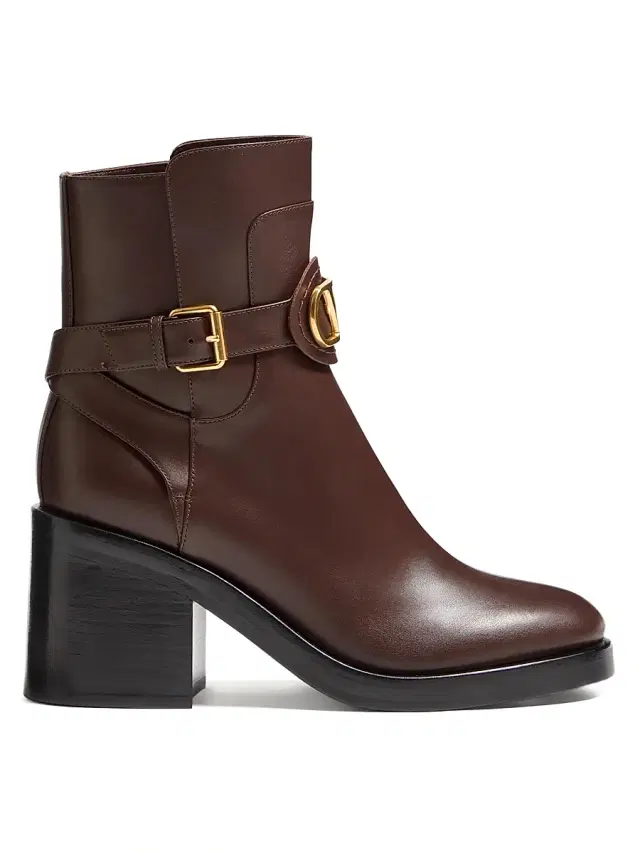Valentino Garavani Women's VLogo Signature Calfskin Ankle 70MM Boots - Fondant